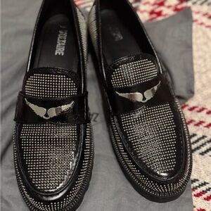 All saints leather studded loafers